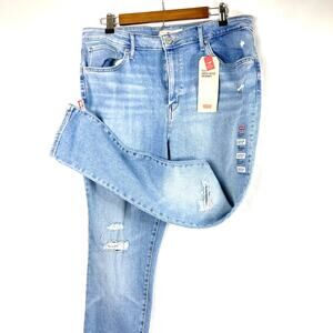 Levi's Distressed 721 High Rise Skinny, Stretch Soft Sculpt Ankle Jeans 33/30
